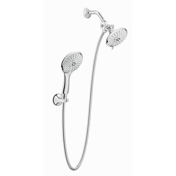 Kingmore Massage/Jet Dual Shower Head 2.5 GPM GPM & Reviews Wayfair